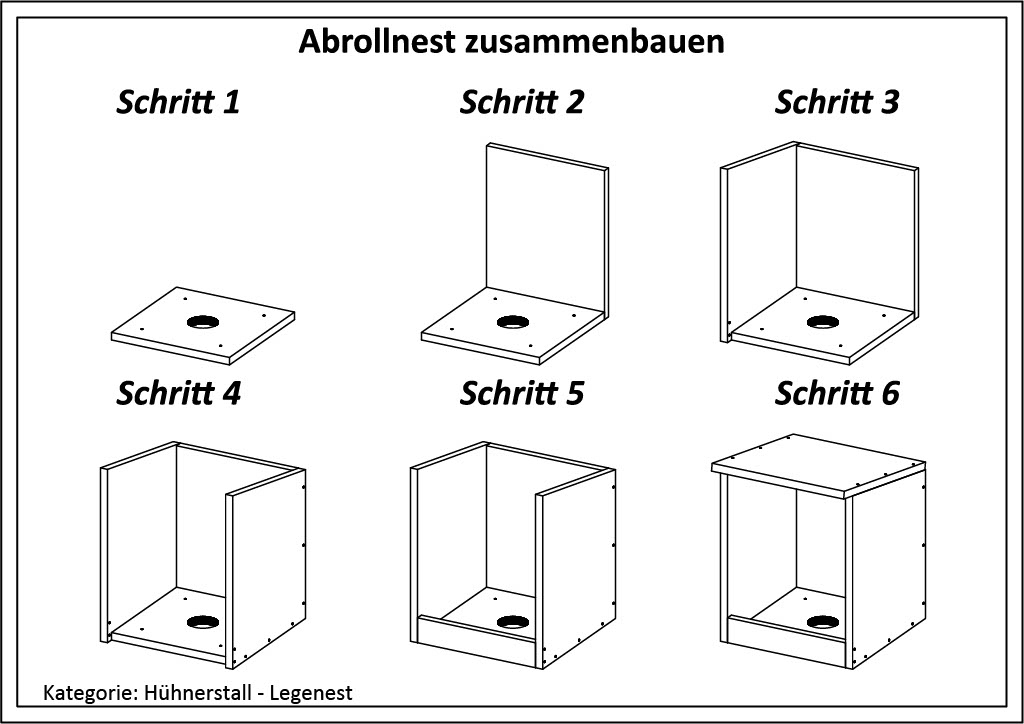 Abrollnest Hühnerstall